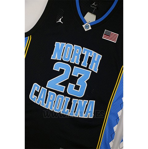 Camiseta NCAA North Carolina Tar Heels Michael Jordan #23 Negro